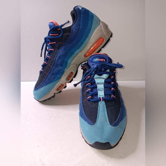 NIKE AIR MAX 95 - UNIVERSITY BLUE / BRIGHT MANGO - Picture 1 of 10
